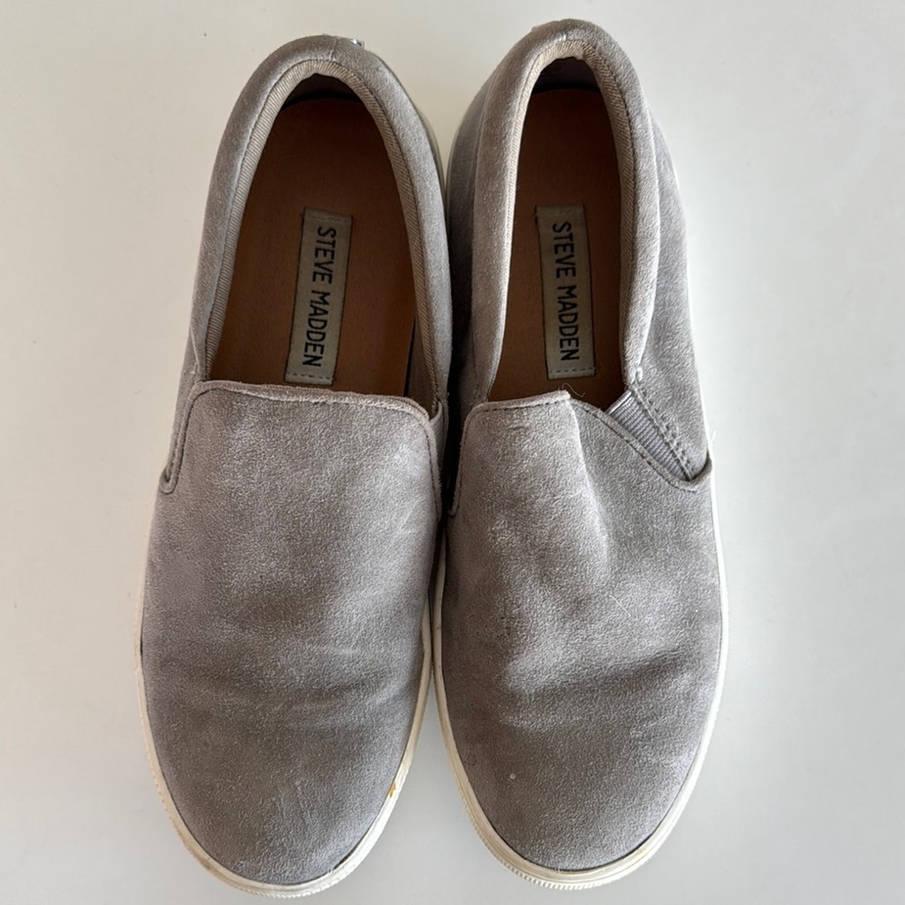 Steve Madden Gray  Slip-On Shoes